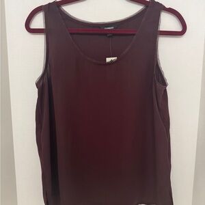 Express burgundy Sleeveless Tank Top